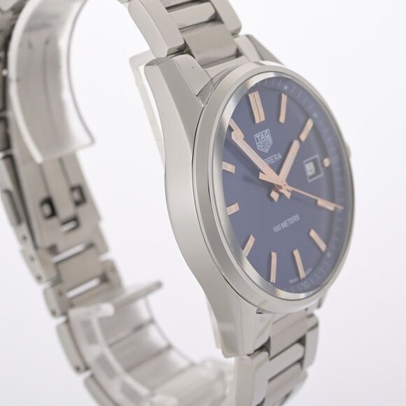TAG Heuer Carrera WAR1112 Blue & Rose Gold 39mm Men\'s Watch + Box main image 6